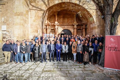 Foto de familia del Consejo de Alcaldes celebrado este miércoles en el Aula Magna Tirso de Molina.