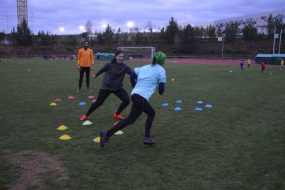 Alba Aguilera durante un entrenamiento en Los Pajaritos.