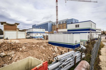 Detalle de las obras que se están ejecutando en el Hospital Santa Bárbara de Soria.