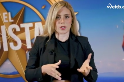 Raquel López, en la captura del vídeo de promoción del concurso de la ETB.