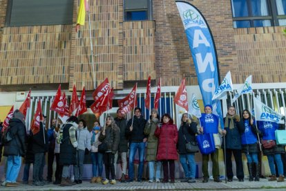 Concentración sindical en Soria por la estabilidad de Muface este pasado diciembre.