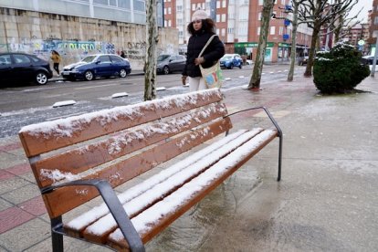 Nieve caída en León.