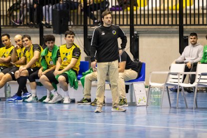 Oriol Castellarnau durante el encuentro del pasado sábado ante Astander Astillero.