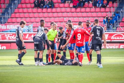 Jordi Serradelarca Serra en el partido de la temporada pasada entre Numancia y Sanse.