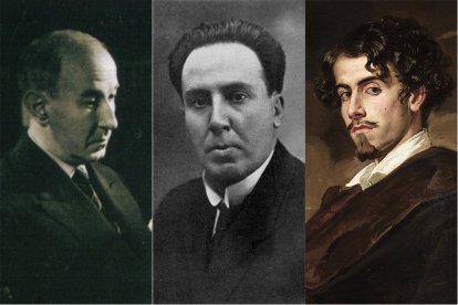 Los poetas Gerardo Diego, Antonio Machado y Gustavo Adolfo Bécquer.
