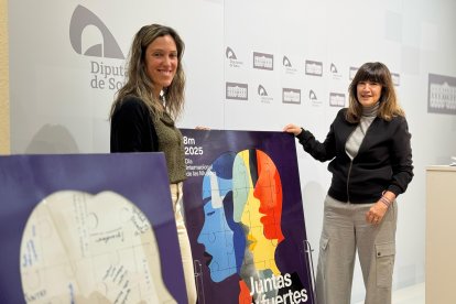 La diputada de Servicios Sociales de Soria, Laura Prieto, junto a la técnico de Igualdad, Verónica Aza.