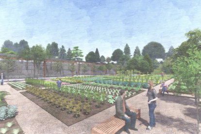 Recreación de la nueva fase de huertos urbanos.