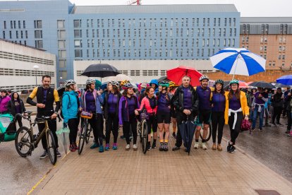La asociación Pedalovida en una de sus marchas.