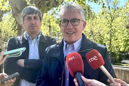 Los procuradores de Soria Ya Ángel Ceña y Toño Palomar.