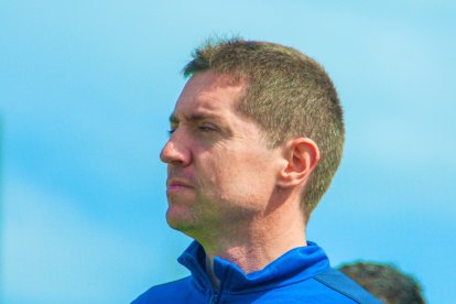 El entrenador del C.D. Teruel, Unai Mendía.