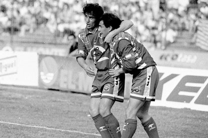 Artigas y Barbarin fueron dos de los goleadores numantinos en las finales por el ascenso.