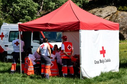Dispositivo de Cruz Roja en Valonsadero.