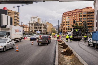 Obras de las travesías en la capital soriana.