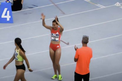 Marta Pérez tras ser tercera en el Desafío Nerja.