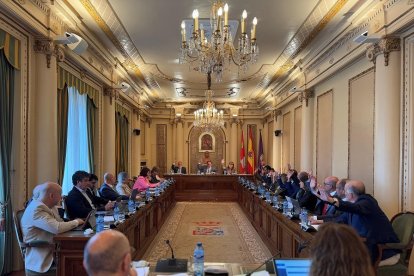 Diputados en el pleno de la Diputación de Soria.