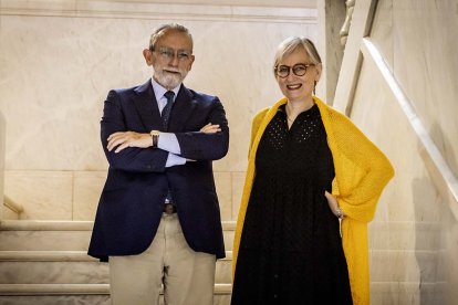 El secretario general de la FDS, José María Rodríguez Ponga, y la directora académica del CIAM, Graziella Fantini.