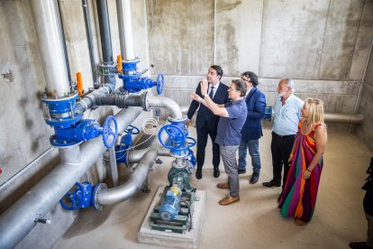 El depósito regulador de agua instalado en Almazán.