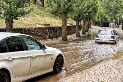 El Soto Playa, de nuevo encharcado tras la tormenta.