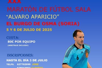 Cartel del Torneo de Futbol Sala 24 horas 'Àlvaro Aparicio'