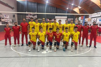 El combinado nacional Sub21 que ha disputado el tres amistosos de preparación con Portugal.