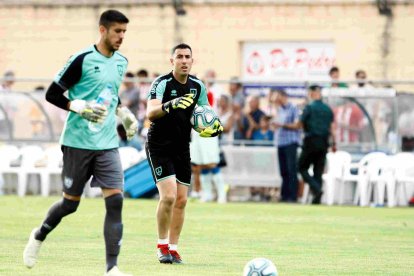Fran Sanz junto a Dani Barrio en su etapa como entrenador de porteros del Numancia.