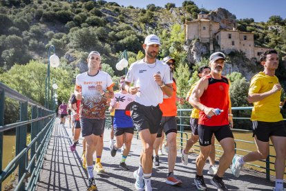 Sergio Turull durante su recorrido en Soria con su iniciativa 505050