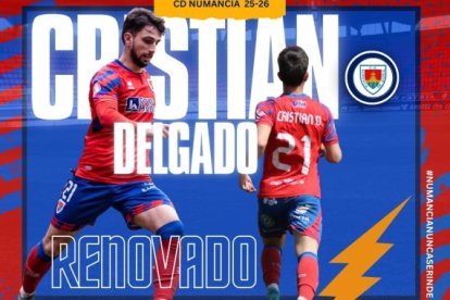 Cristian Delgado seguirá un año más como numantino.