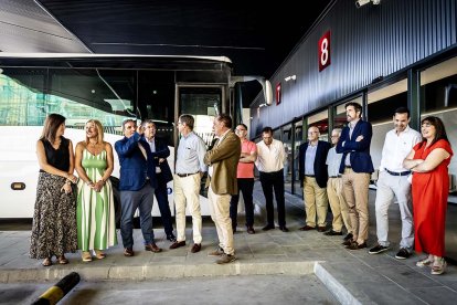 El consejero de Movilidad visita la estación de autobuses de Soria.