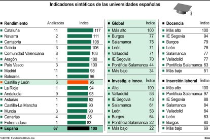 Indicadores sintéticos de las universidades españolas (15cmx10m).