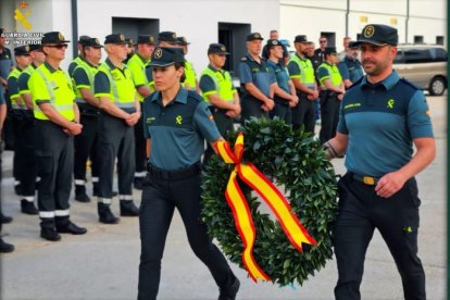 Acto celebrado en el patio de armas de la Guardia Civil de Soria