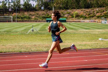 Marta Pérez en un entrenamiento en Los Pajaritos.