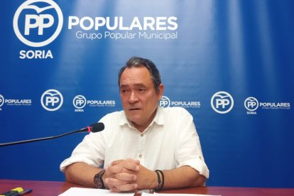 Saturnino de Gregorio durante su comparecencia.