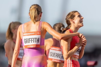 Marta Pérez tras su sobresaliente actuación del pasado martes en Budapest.