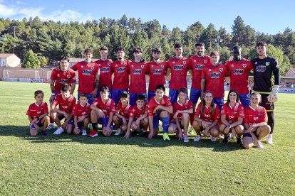 La alineación inicial del Numancia en el partido que ponía el cierre a la pretemporada.