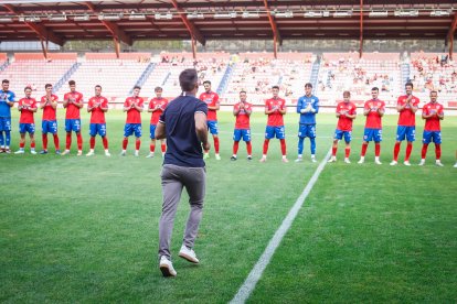 Imagen de la pr4esenciación del Numancia 2025-2026 con Abel Segovia al frente del proyecto.