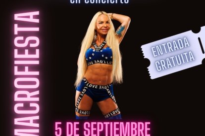 Cartel anunciador de Leticia Sabater en Borobia.