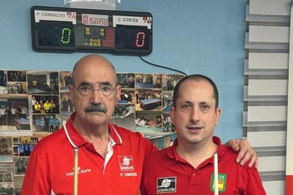 Los jugadores del Círculo Amistad Numancia Camarero y Cortés.