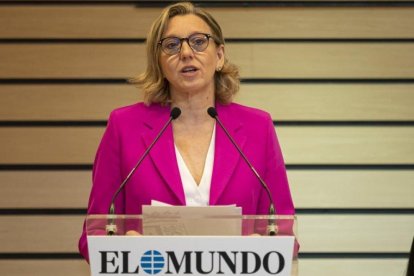 Isabel Blanco en la inauguración de Somoscyl.