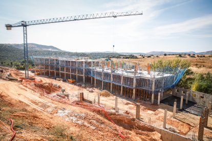 Estado actual de las obras de construcción del CAPI de Soria en Los Royales.