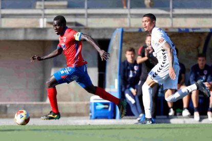 Moustapha en el partido en el que el Numancia perdió el control en la última media hora de juego.