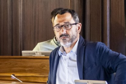 Javier Muñoz, en un pleno municipal.