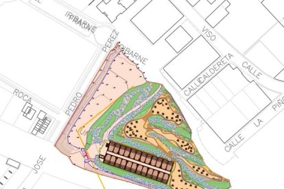 Plano de los huertos municipales.