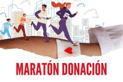 Cartel del maratón de donaciones.