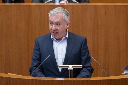 El procurador de Soria Ya Ángel Ceña interviene en las Cortes de Castilla y León.