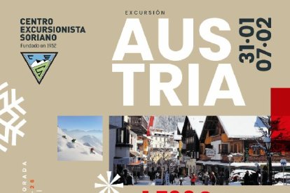 Cartel anunciador de la excursión a Austria.