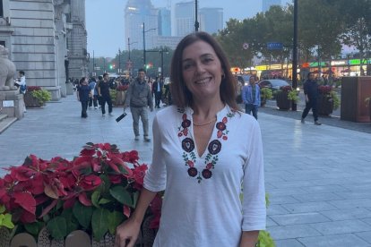 Arancha Severino, en China.