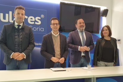 Los parlamentarios nacionales del PP por la provincia de Soria.