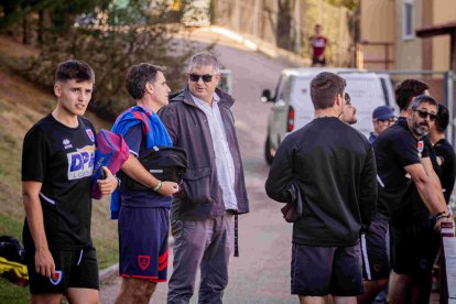 Álex Huerta en la Ciudad Deportiva del Numancia durante el trascurso de un entrenamiento.