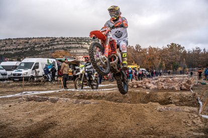 Un participante en el Nacional del pasado fin de semana en Fuentetoba.