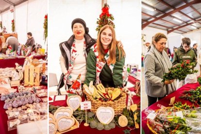 Artesanía local, sonrisas y tradición se dan cita en la Feria del Acebo de Oncala, donde el acebo y el trabajo manual protagonizan un mercado navideño único en la provincia de Soria.